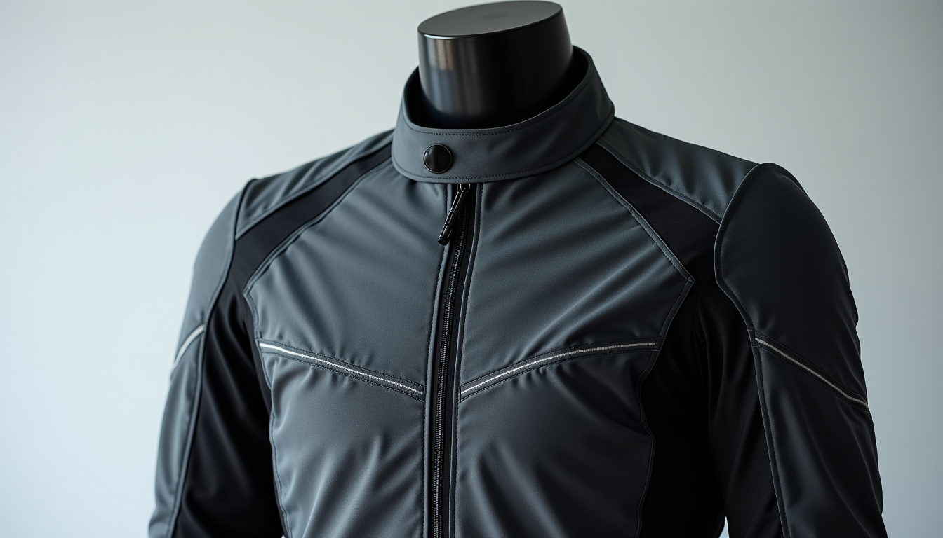 Illustration : le blouson doit inclure des protections homologuées ce — équipements indispensables pour rouler en toute sécurité à 2 roues.