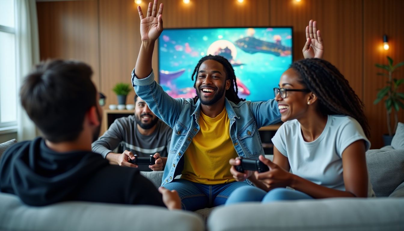 Illustration : le volet social est également indéniable. les jeux — plongez dans l'univers captivant des jeux vidéo interactifs