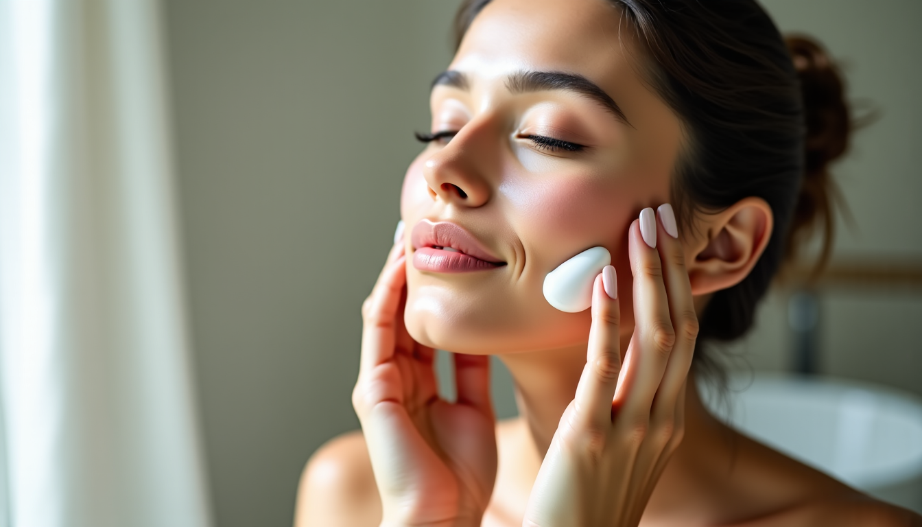 Illustration : après le nettoyage, l'hydratation est cruciale. une crème — l'art de sublimer sa beauté naturelle au quotidien