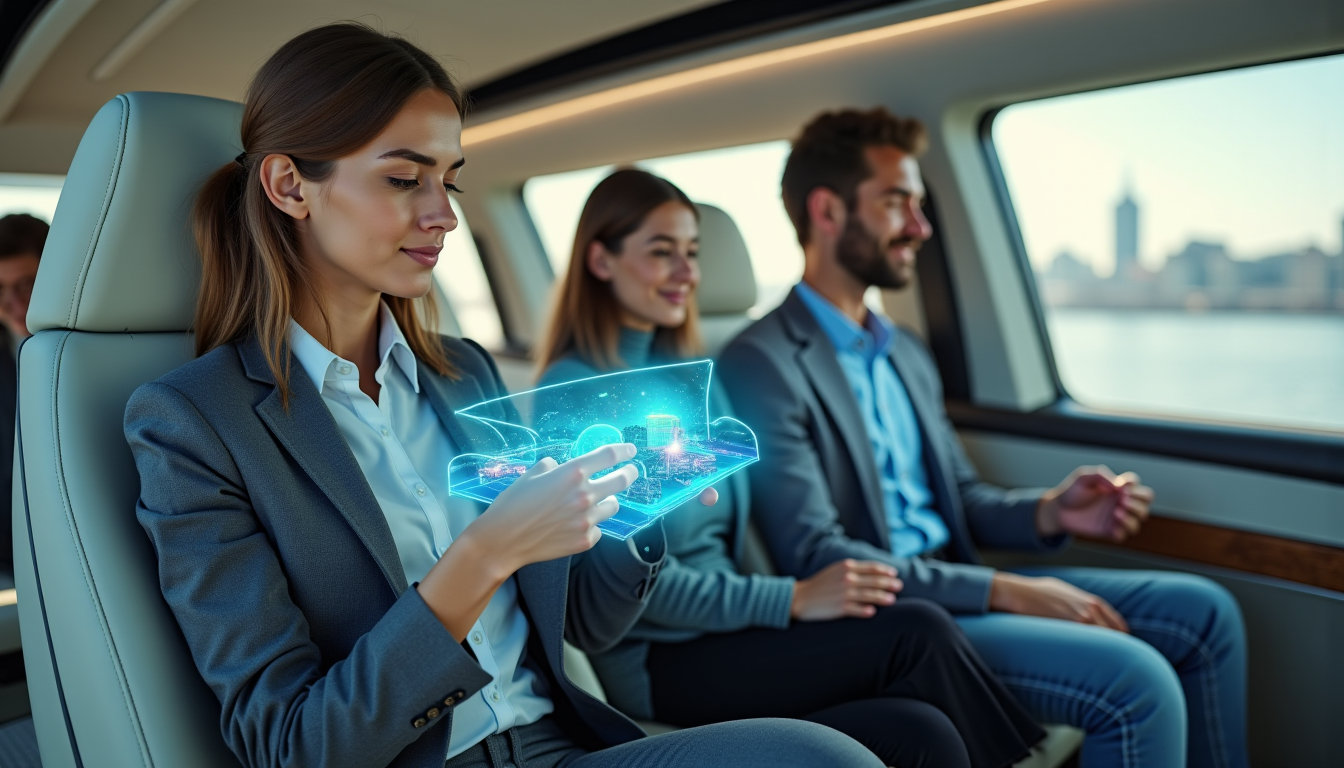 Illustration : cette vision ouvre la voie à des divertissements — explorer le futur des véhicules électriques et connectés