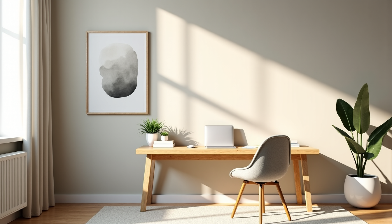 Illustration : un coup de peinture fraîche dans une teinte — home staging bureau pour la vente : méthode en 6 étapes avec changetoninterieur.com