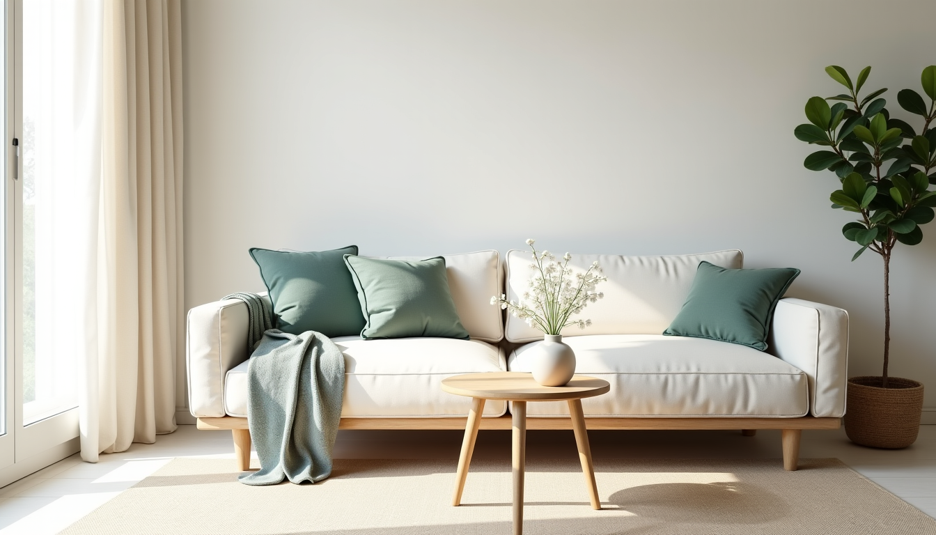 Illustration : ge discret choisissez un tissu ou une couleur — 5 astuces déco pour agrandir visuellement une pièce