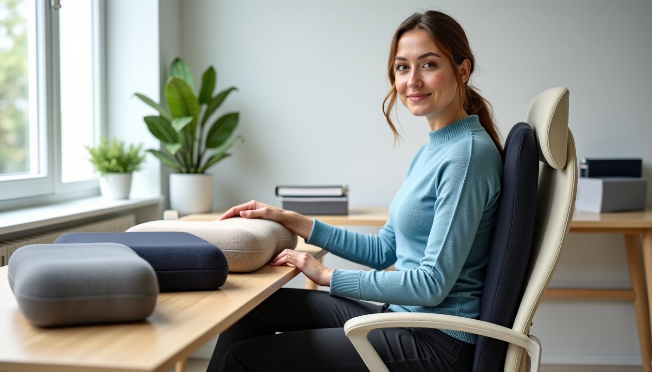 Illustration : sera ni trop grand, ni trop petit, et — choisir le meilleur coussin dos ergonomique ?
