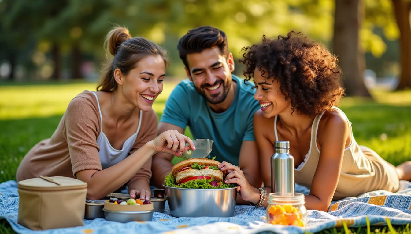 Illustration : « la cuisine est un acte d'amour et — voyager malin : comment transporter facilement ses repas en déplacement