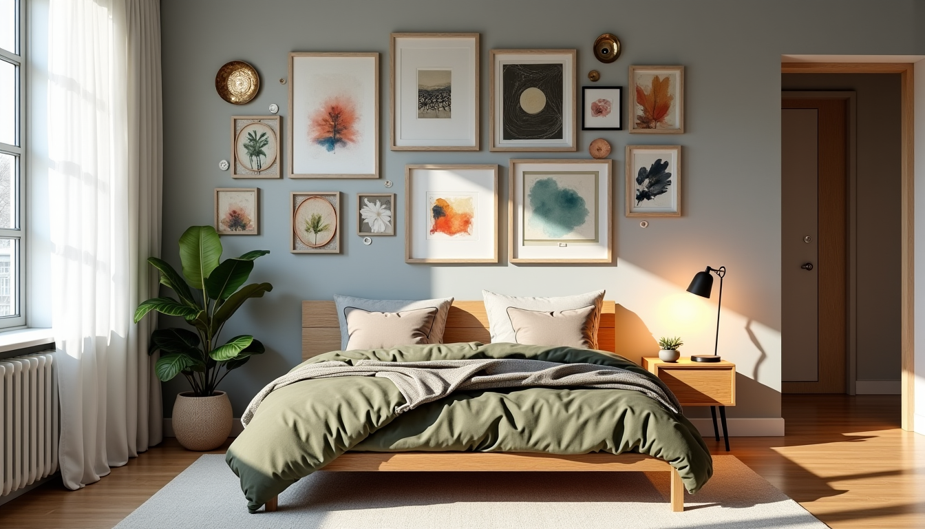 Illustration : lectique photos, illustrations, objets 3d et miroirs de — adoptez le « mix & match » pour réveiller la décoration de votre chambre.