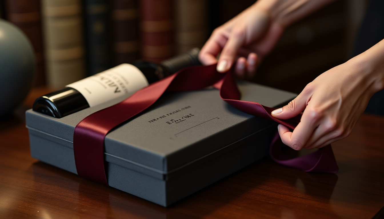 Illustration : l'emballage et le message accompagnateur sont les premiers — coffret vin offrir pour marquer les esprits ?