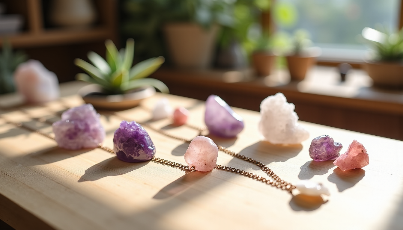 Illustration : de nombreux artisans et boutiques spécialisées mettent un — bijoux minéraux de gaïa pour purifier votre quotidien