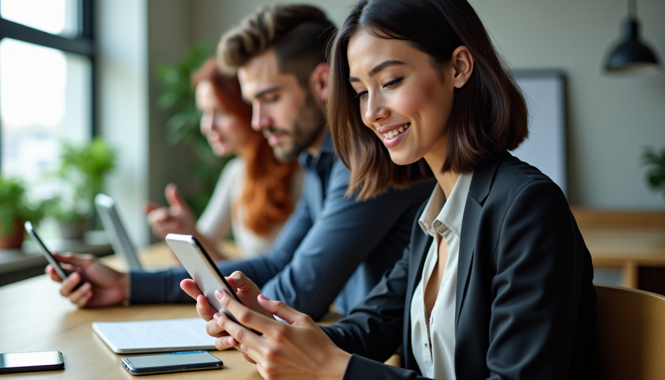 Illustration : l'implémentation d'une campagne rcs messaging permet de créer — rcs vs sms : comment le rich communication services transforme le marketing mobile