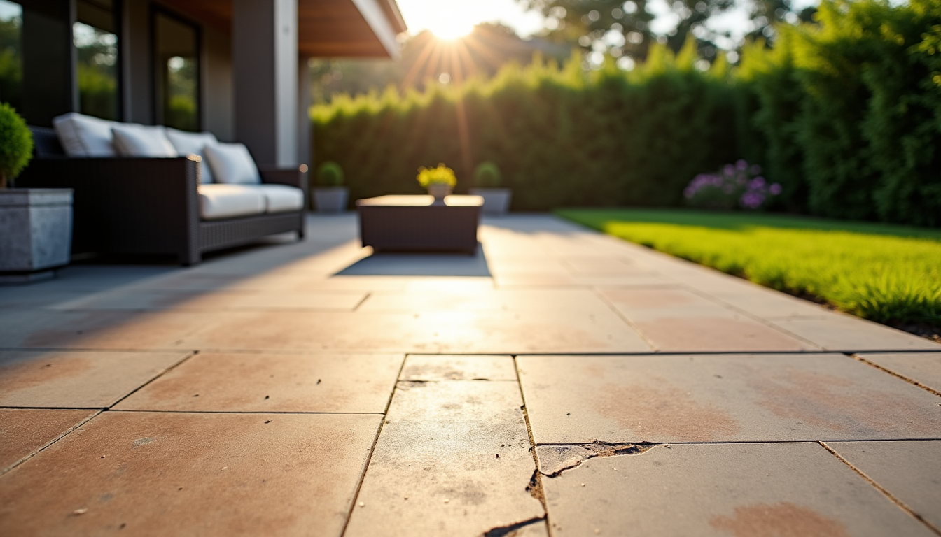 Illustration : travail de qualité, représente aussi un coût, mais — avis terrasse béton décoratif