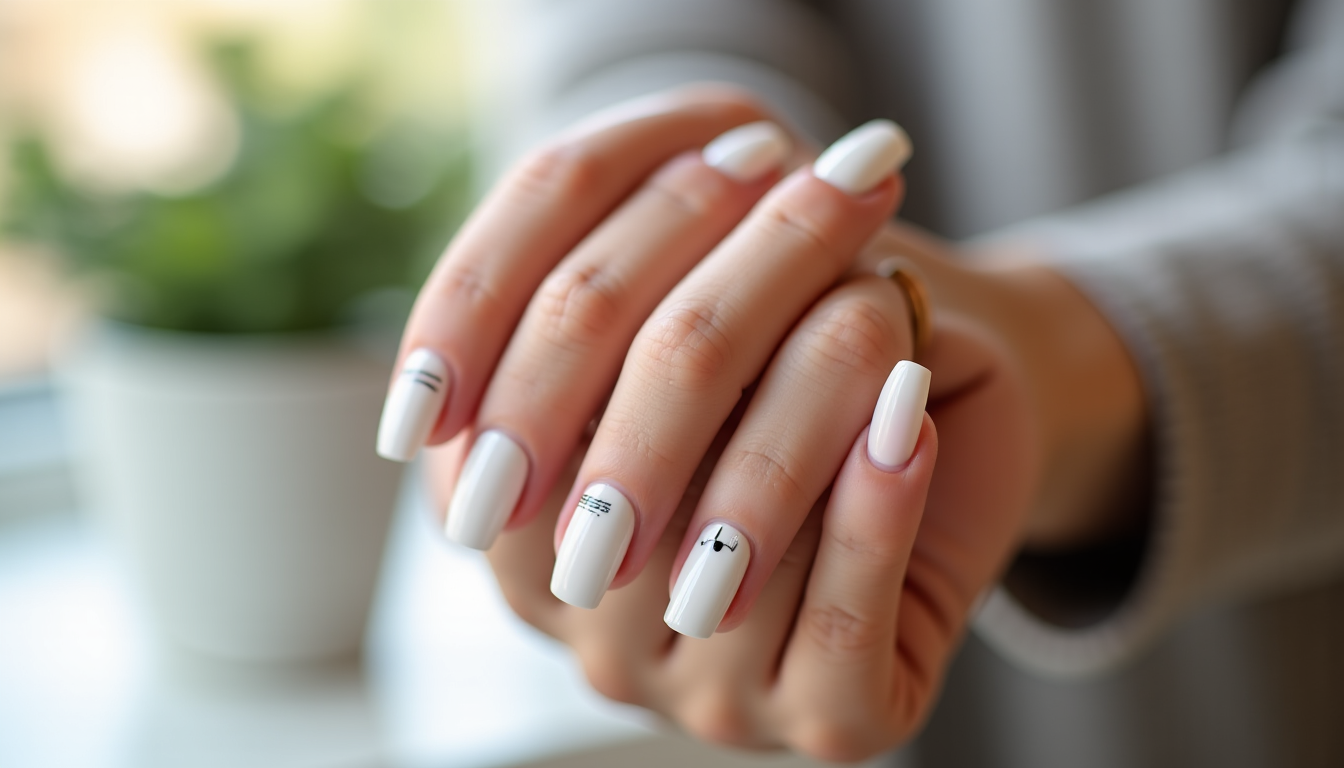 Illustration : le minimalisme reste une tendance forte. des lignes — styles d’ongles qui font sensation cette saison