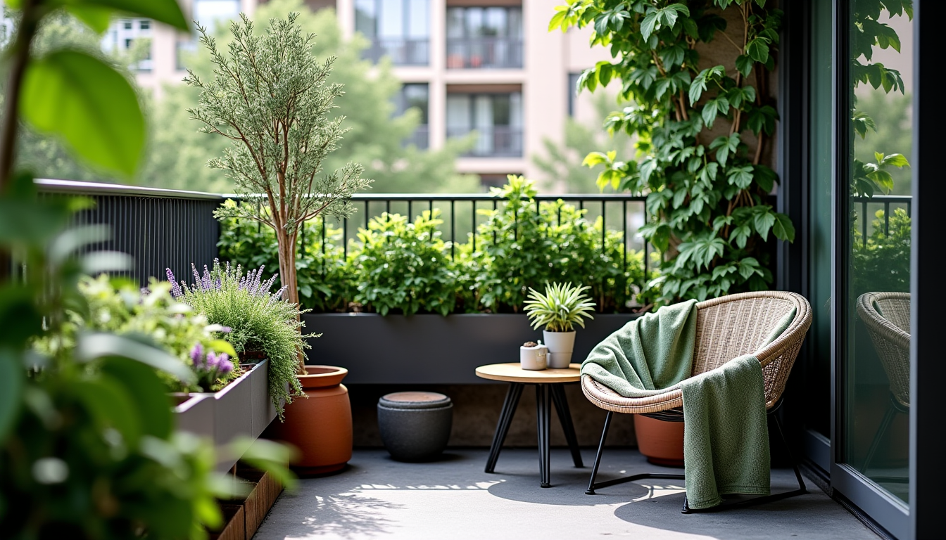 Illustration : ssant des plantes adaptées, on peut créer un — décorer un petit balcon avec style ?