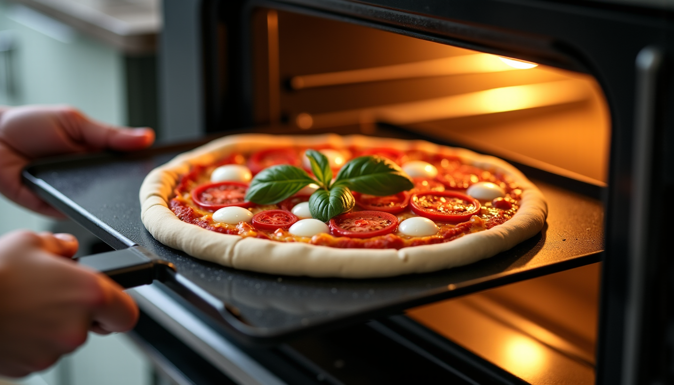 Illustration : une fois votre pâte prête et votre four — réussir une vraie pizza italienne chez soi avec le four électrique riviera& bar qfp550 ?