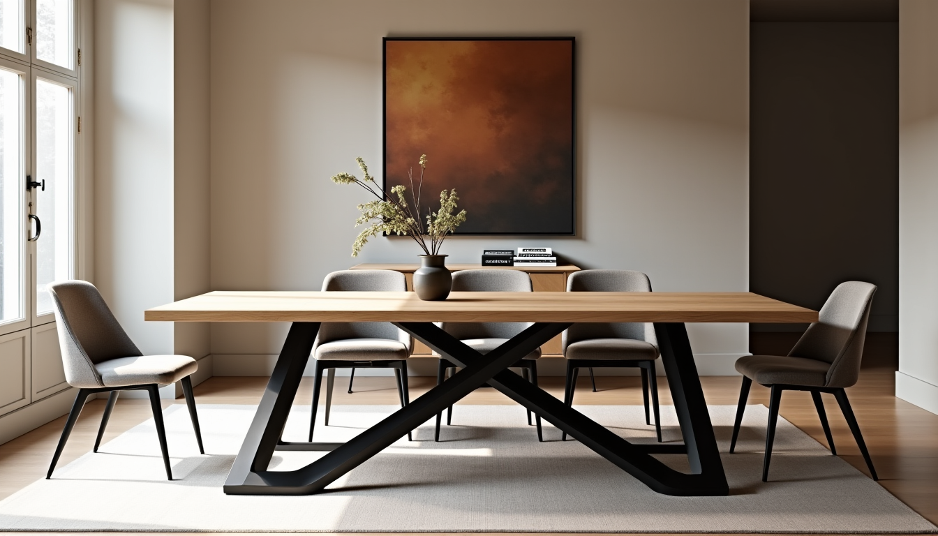 Illustration : la tendance actuelle privilégie les tables avec des — tendances déco adopter dans une salle à manger ?