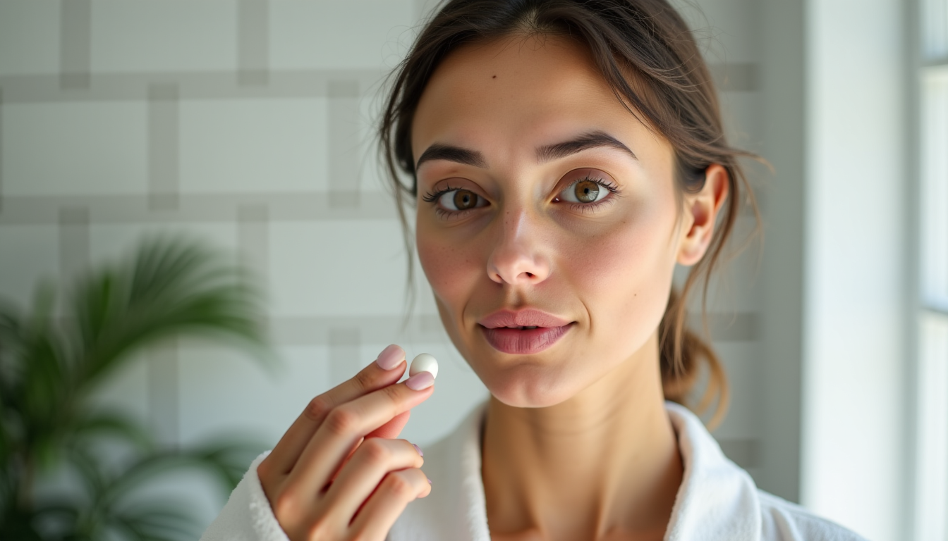 Illustration : pensez également à la quantité. une petite noisette — premiers pas dans les actifs cosmétiques : 3 règles à connaître avec laparentheseattendue.com