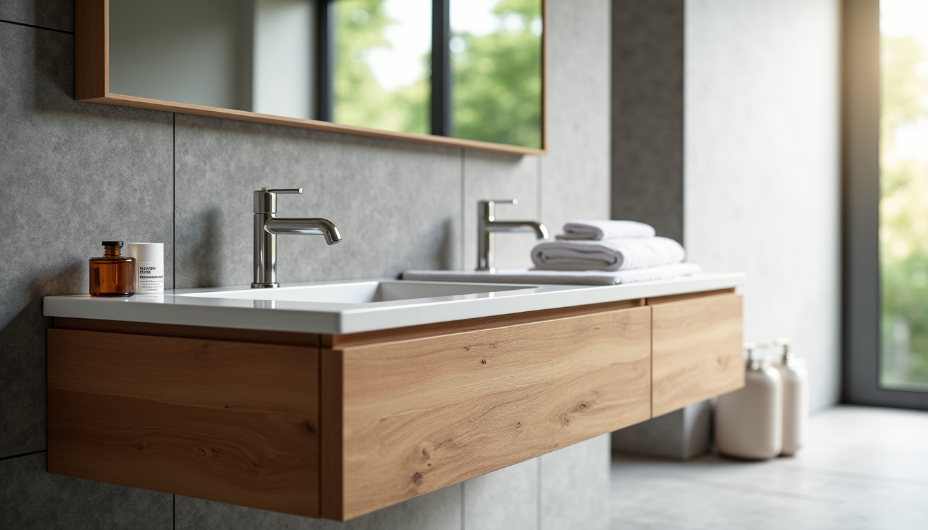 Illustration : huiles ou des vernis protecteurs aidera à préserver — matériaux privilégier pour une salle de bains durable ?