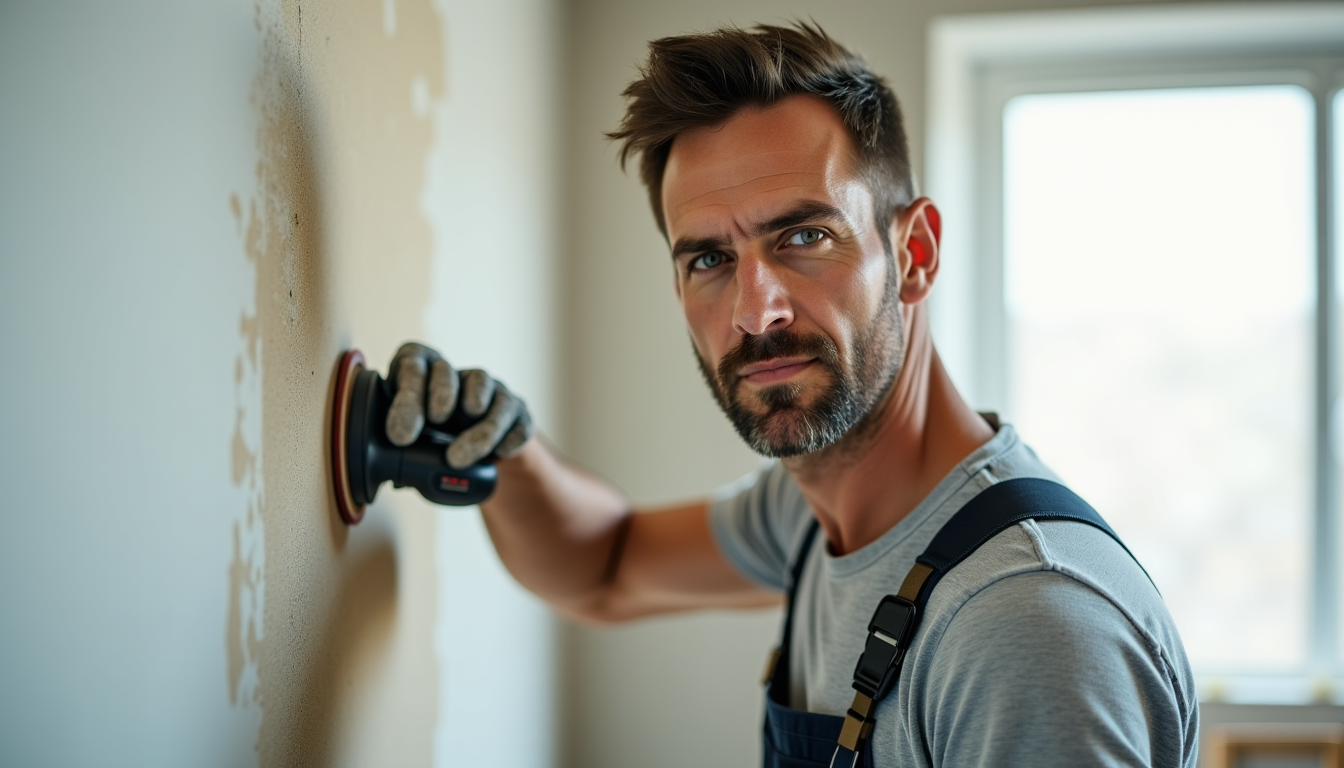 Illustration : u peintre. chaque imperfection corrigée est une promesse — travaux réaliser avant de refaire les peintures ?