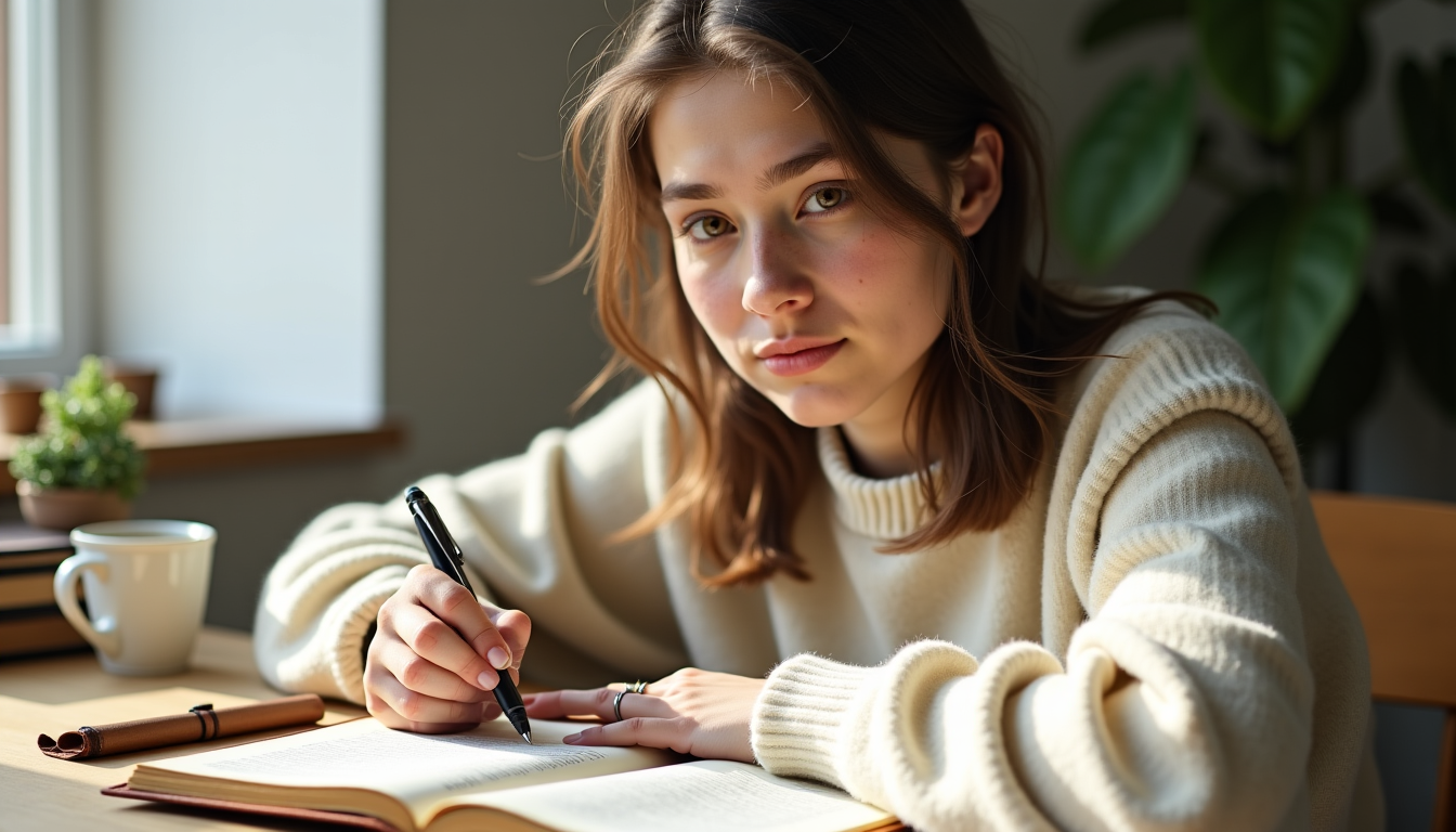 Illustration : ion n'est pas là ; cela pourrait rendre — tenir un journal peut-il aider à mettre ses idées au clair ?