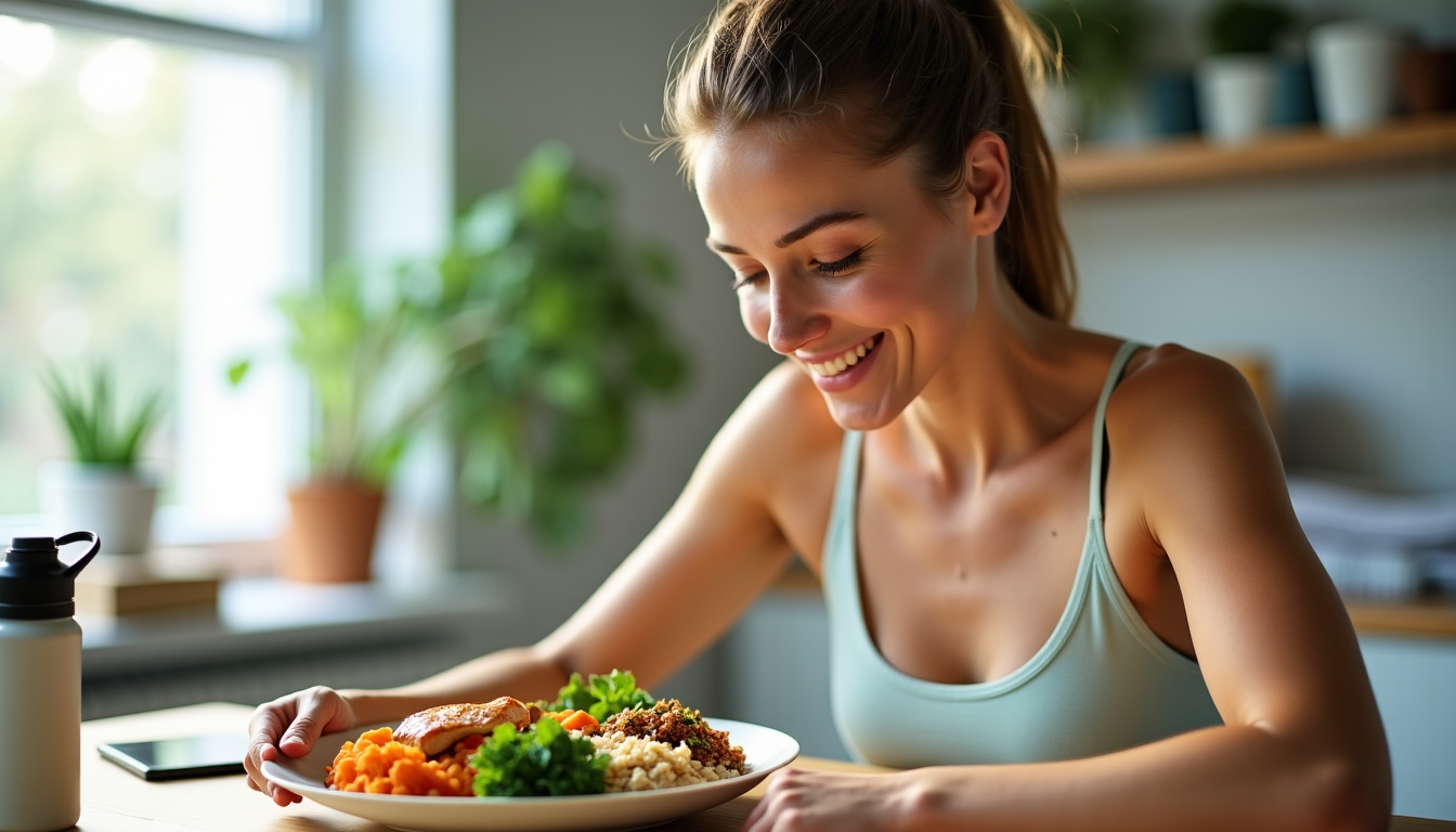 Illustration : en combinant une nutrition ciblée avec un sommeil — que manger après le sport pour favoriser la récupération musculaire ?