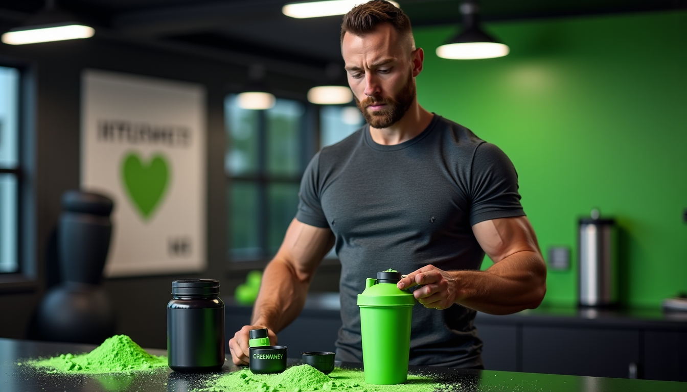 Illustration : une portion typique de greenwhey est souvent de — greenwhey et musculation : comment bien l’utiliser ?