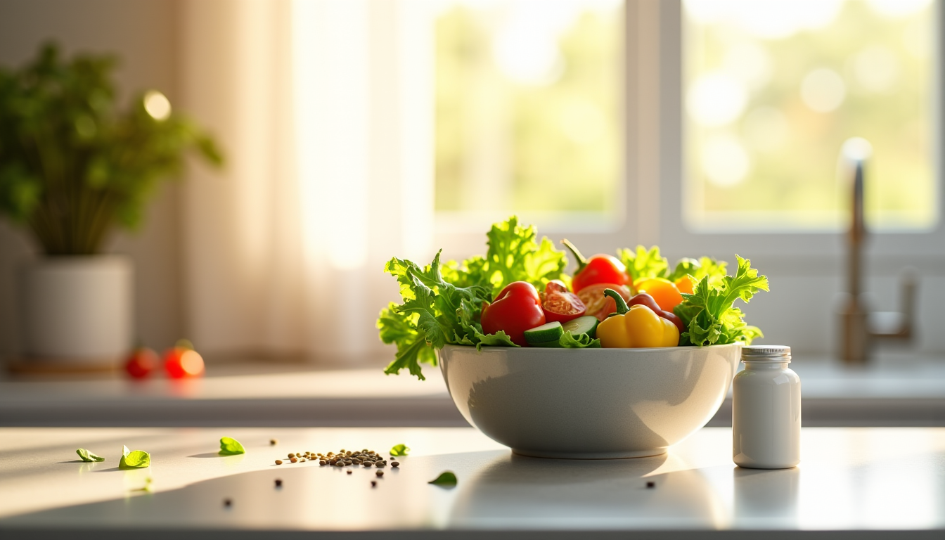 Illustration : non, les compléments alimentaires ne sont pas conçus — associer alimentation et complément alimentaire pour perte de poids ?