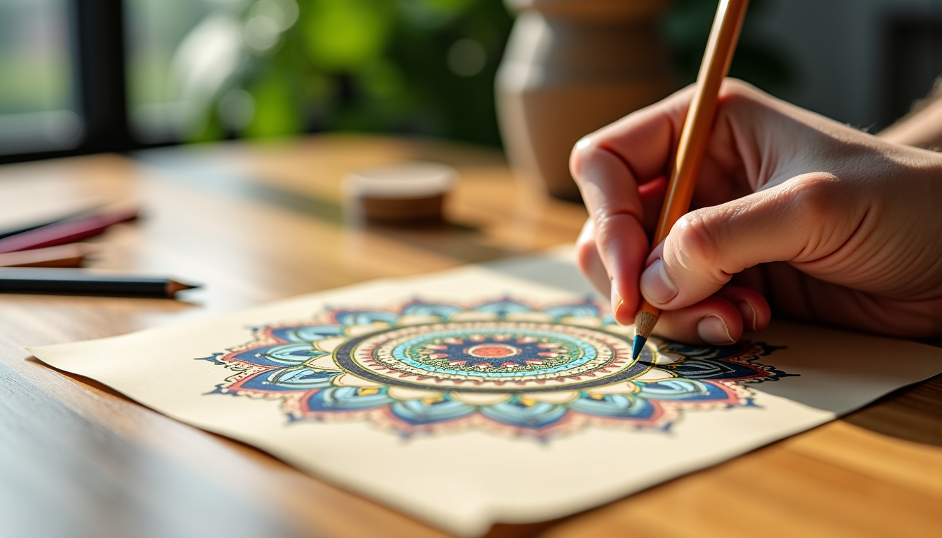 Illustration : il n'est cependant pas nécessaire de suivre la — colorier un mandala : techniques faciles pour un résultat magnifique