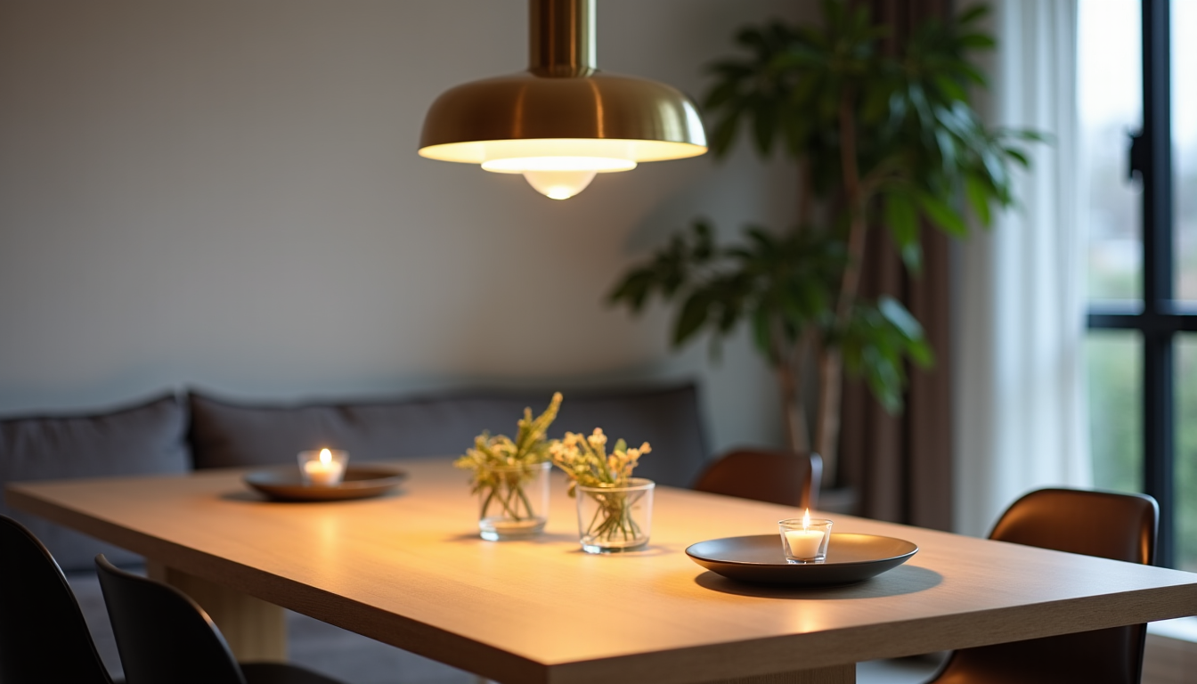Illustration : au-delà du luminaire lui-même, le choix de l'ampoule — éclairage choisir au-dessus d’une table à manger ?