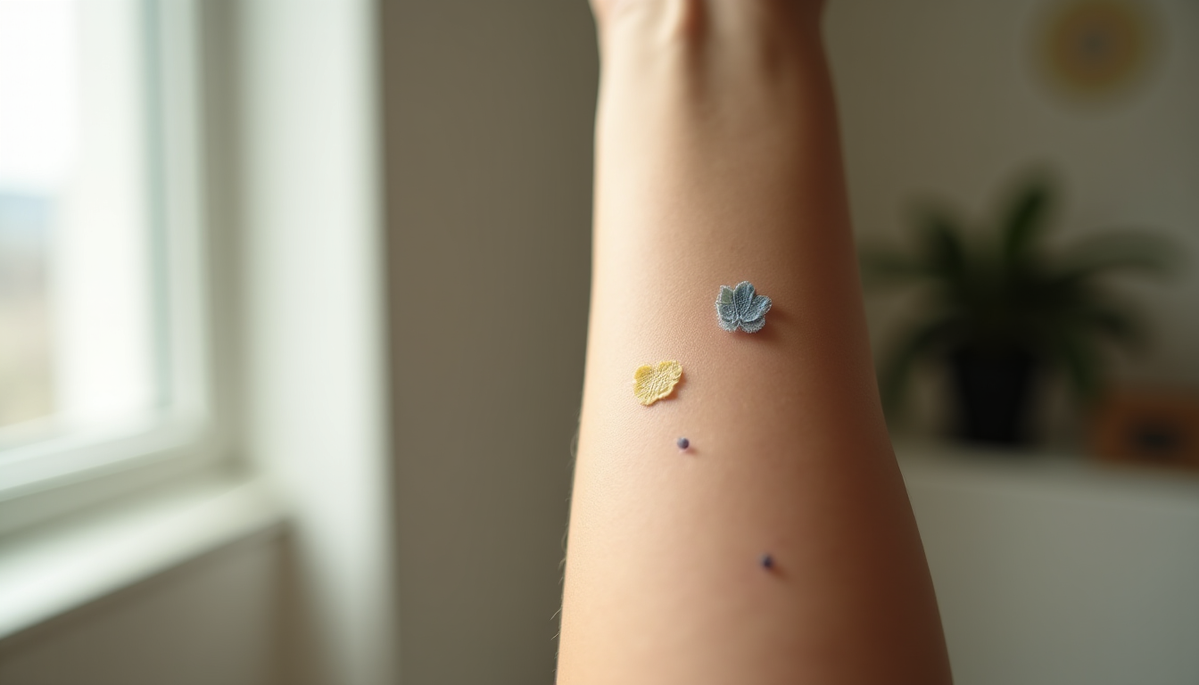 Illustration : les couleurs claires, comme le blanc, le jaune — tatouage couleur ou noir : lequel vieillit le mieux ?