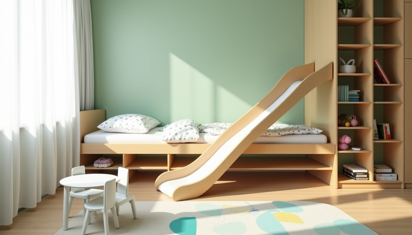 Illustration : cette recommandation, bien que souvent associée à des — aménagement de chambre d'enfant : comment intégrer un lit toboggan de manière fonctionnelle