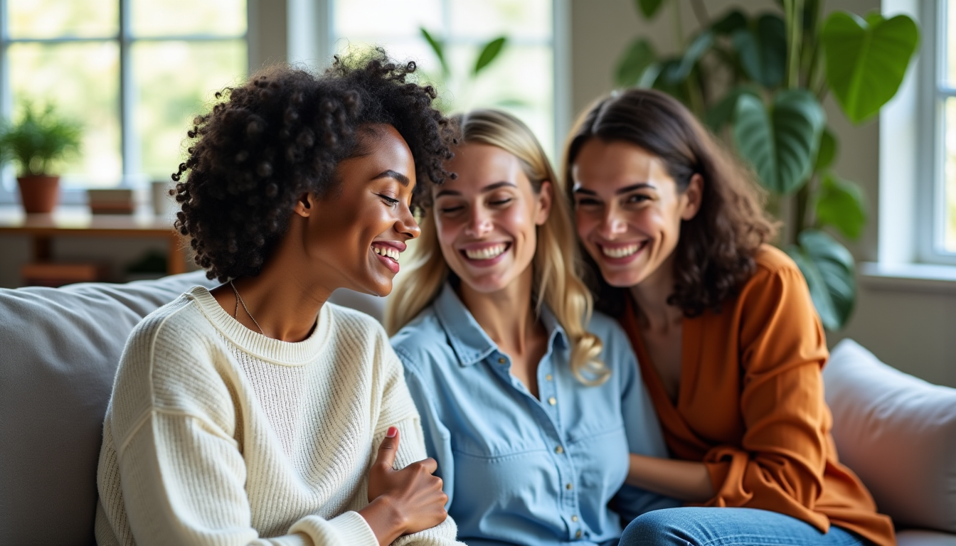 Illustration : artage d'expériences soutien émotionnel, sentiment d'appartenance, joie — bien-être des femmes : et si on prenait du temps pour soi ?