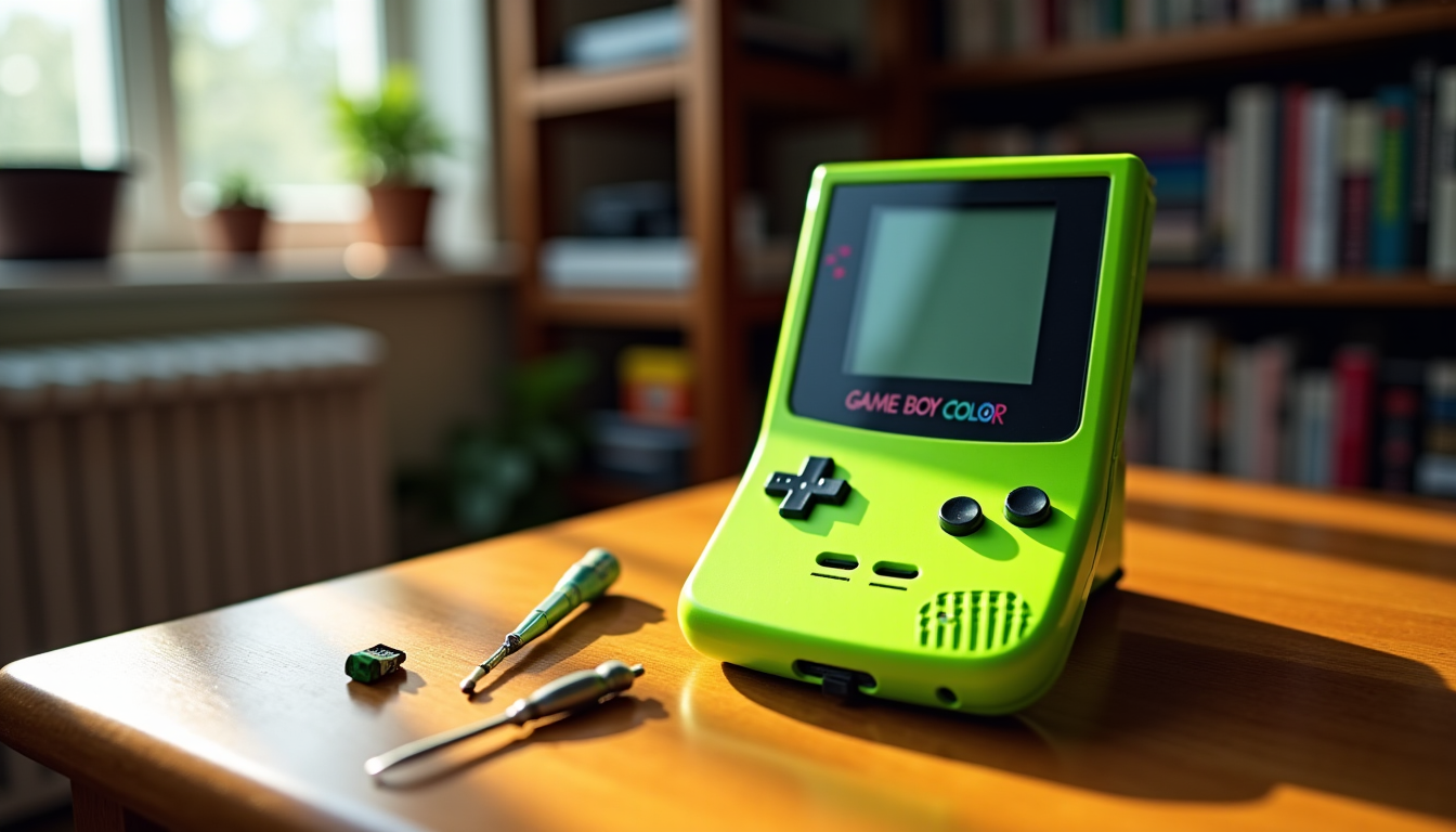 Illustration : c'est aussi maintenir vivante une part de l'histoire — game boy color : entretenir et faire fonctionner une console de 1998