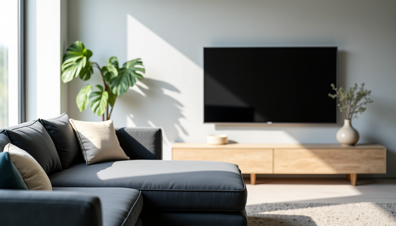 Illustration : ce tableau fournit des fourchettes pour vous donner — distance respecter entre canapé et télévision ?