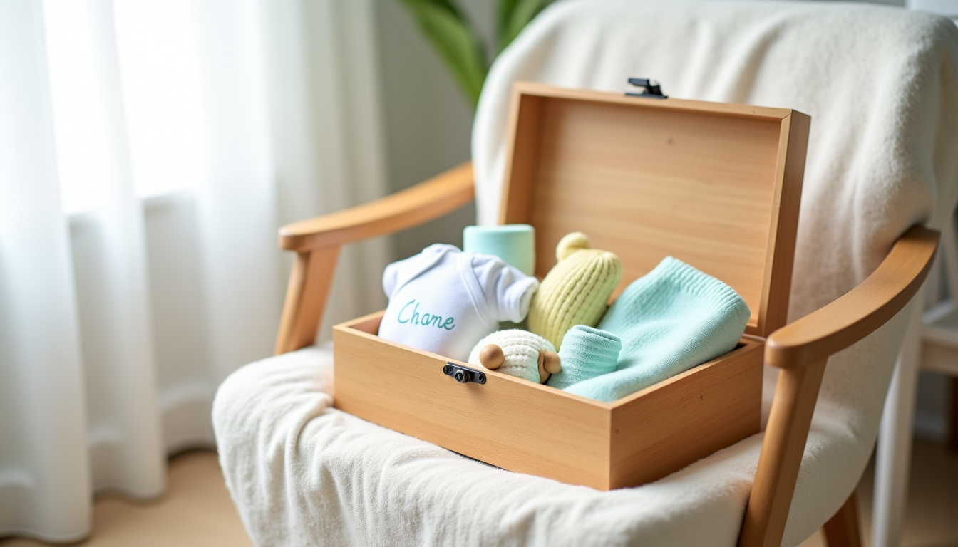 Illustration : un coffret personnalisé ajoute une touche unique et — meilleurs coffrets de naissance à offrir à maman pour bébé