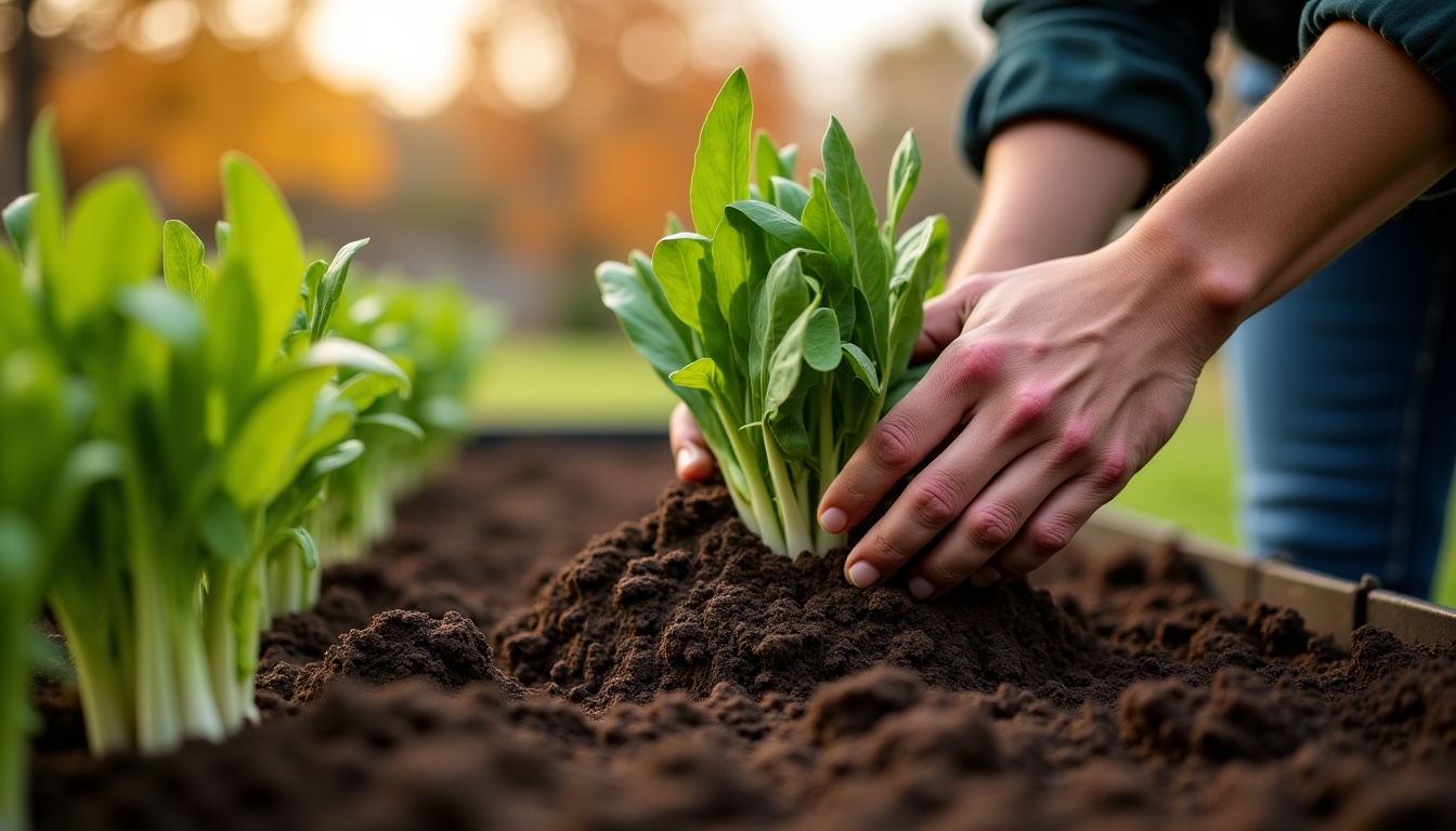 Illustration : le buttage est une technique qui consiste à — préparer son jardin pour l'automne : conseils et choses à faire