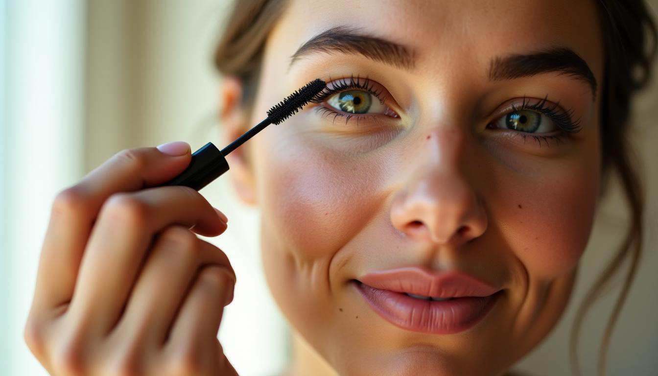 Illustration : appliquez le mascara en zigzag de la racine — maquillage naturel : quels produits utiliser en priorité ?