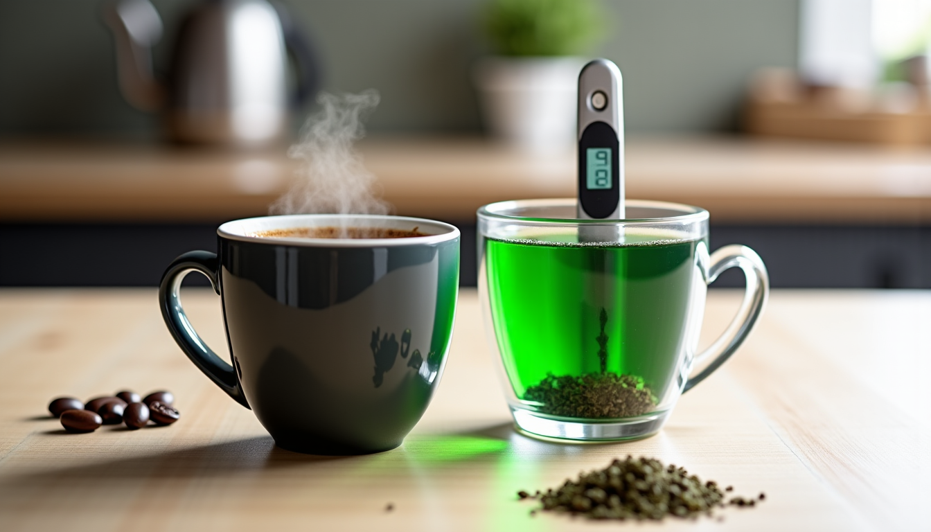 Illustration : ce tableau met en lumière la nécessité d'adapter — l'impact de la température sur les arômes du café filtre et du thé vert