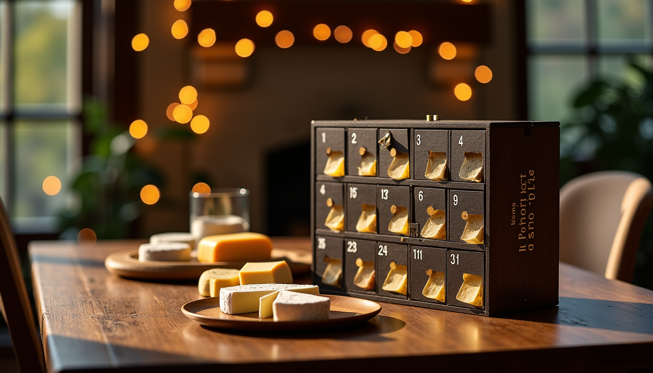 Illustration : ce type de cadeau s'adresse aux gourmets, aux — calendrier de l'avent fromage la boit'apéro : idée cadeau gourmande