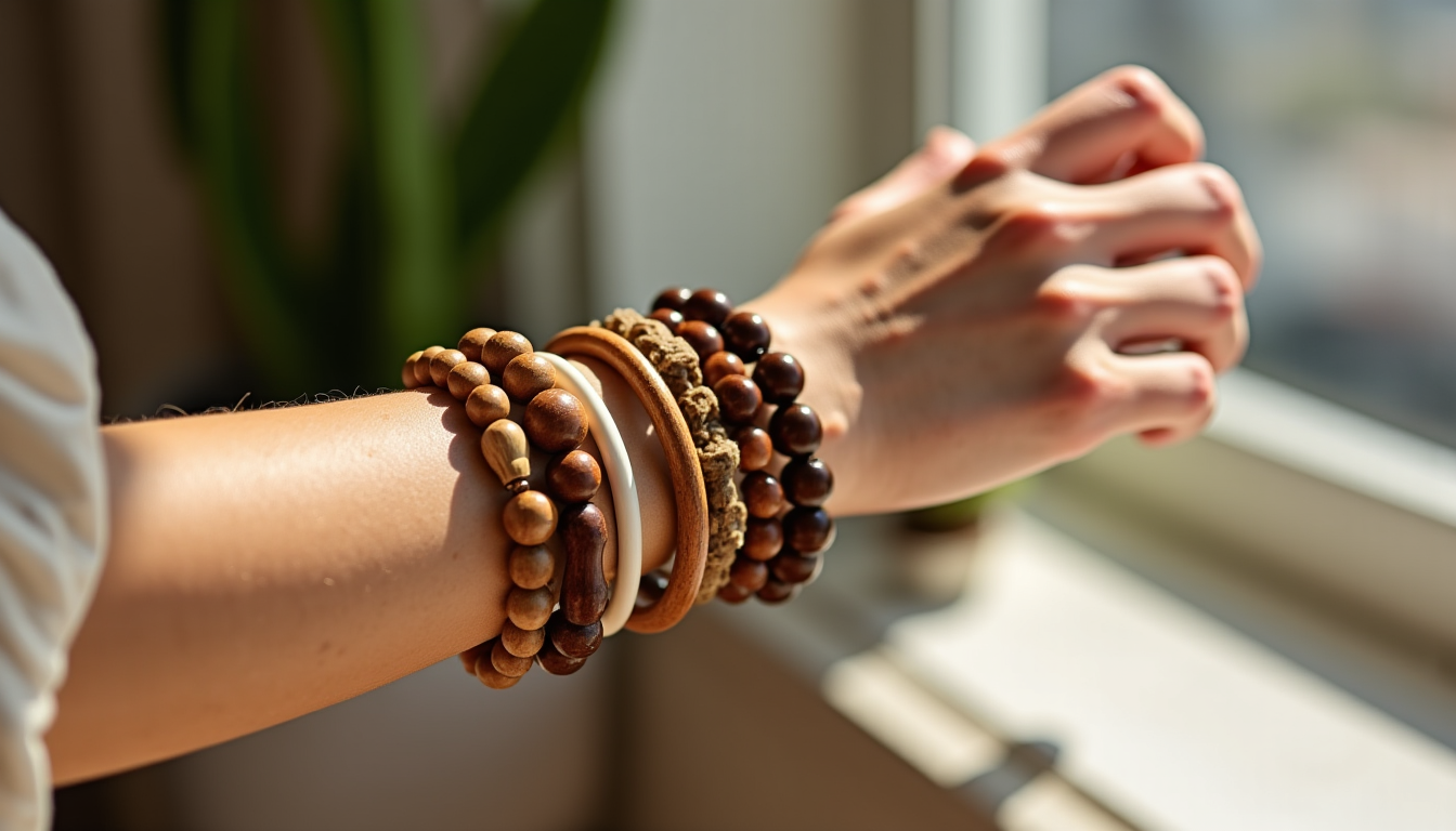 Illustration : cette diversité permet à chaque femme de trouver — bracelets en bois femme : comment rehausser ton style avec des pièces naturelles