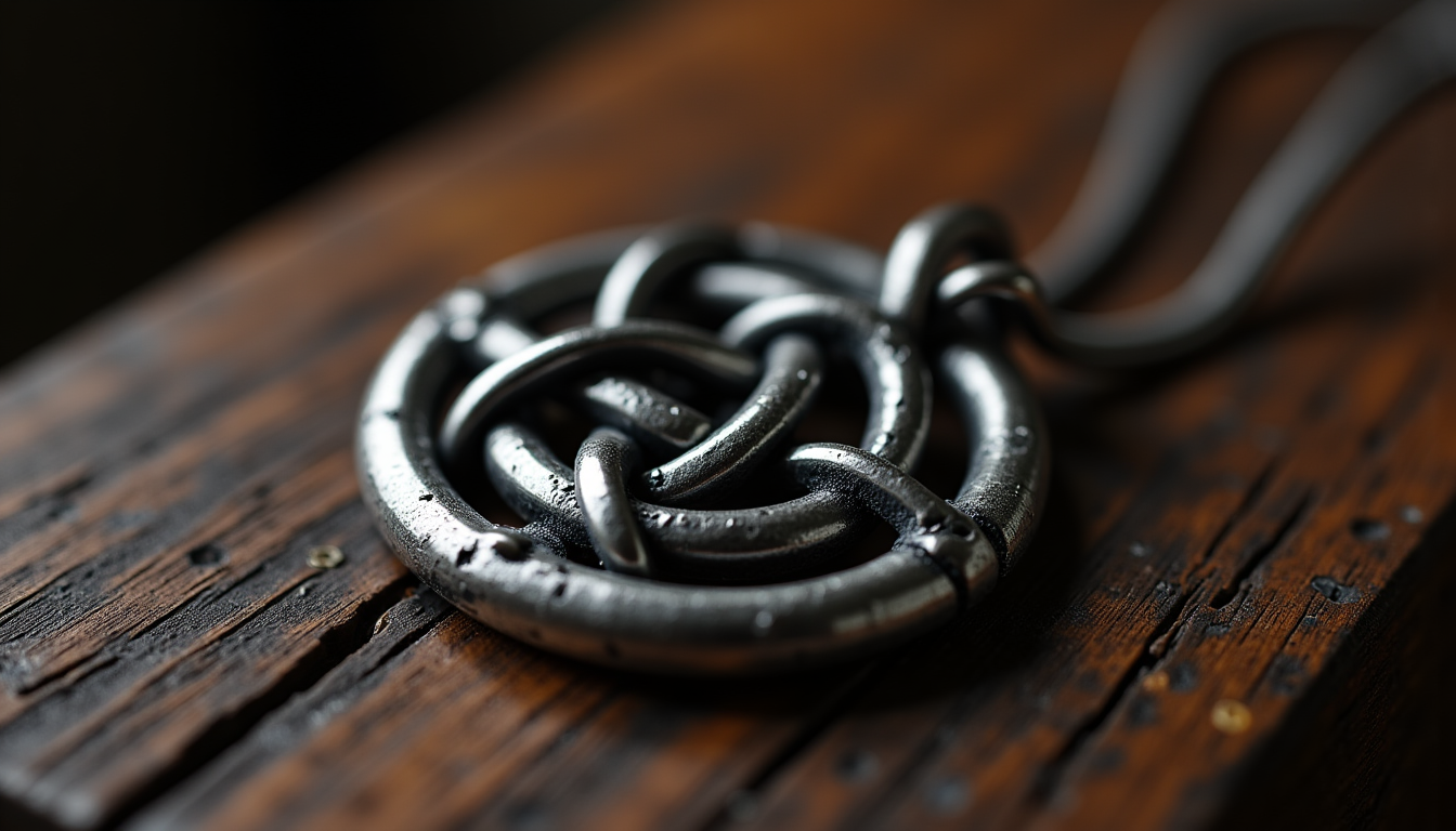 Illustration : c'est un ancien symbole de protection, composé de — pendentif nœud de sorcière : signification et pouvoirs en wicca