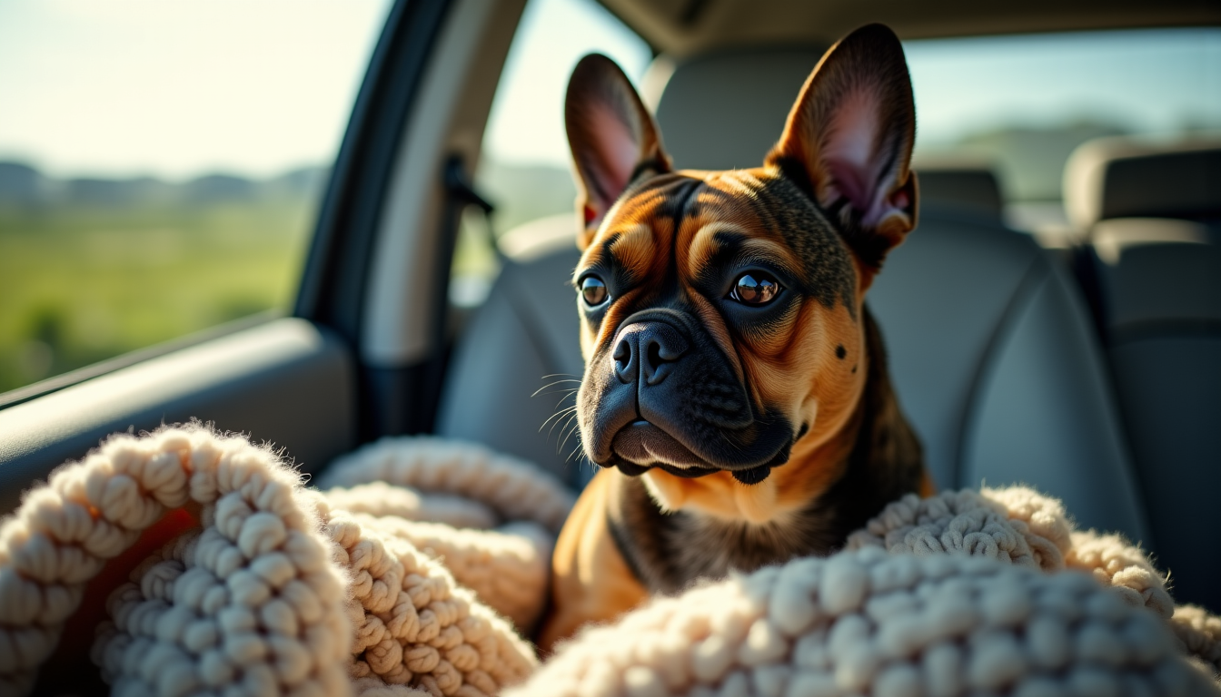 Illustration : ière pour rassurer votre chien et lui offrir — chien en voiture : que dit la loi sur le transport des animaux ?