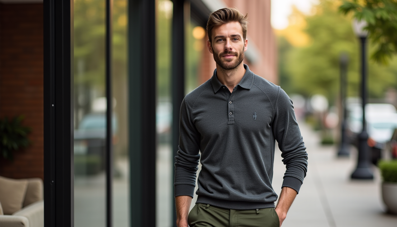 Illustration : mentaire où tout s'accorde, offrant une infinité de — vêtements homme polyvalents : conçus pour aller de l’intérieur à l’extérieur sans changer de tenue