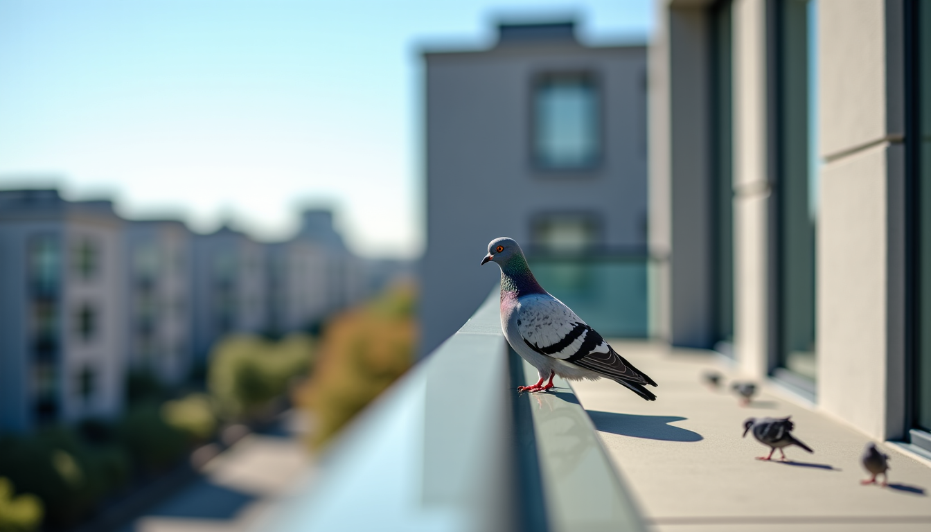 Illustration : ces méthodes, bien que nécessitant une application régulière, — se débarrasser des pigeons sur son balcon ?
