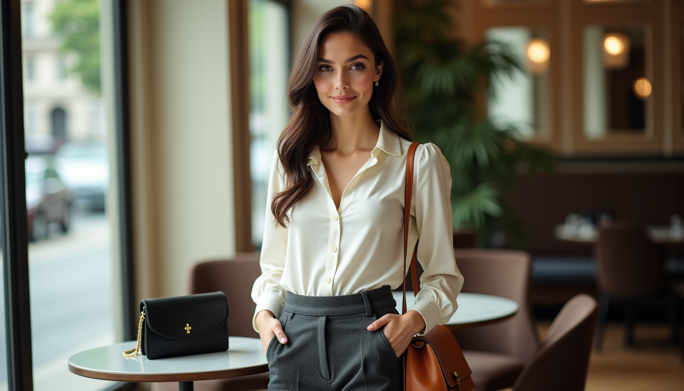 Illustration : ré pour le bureau, une pochette élégante pour — porter le pantalon droit pour une silhouette élégante au quotidien ?