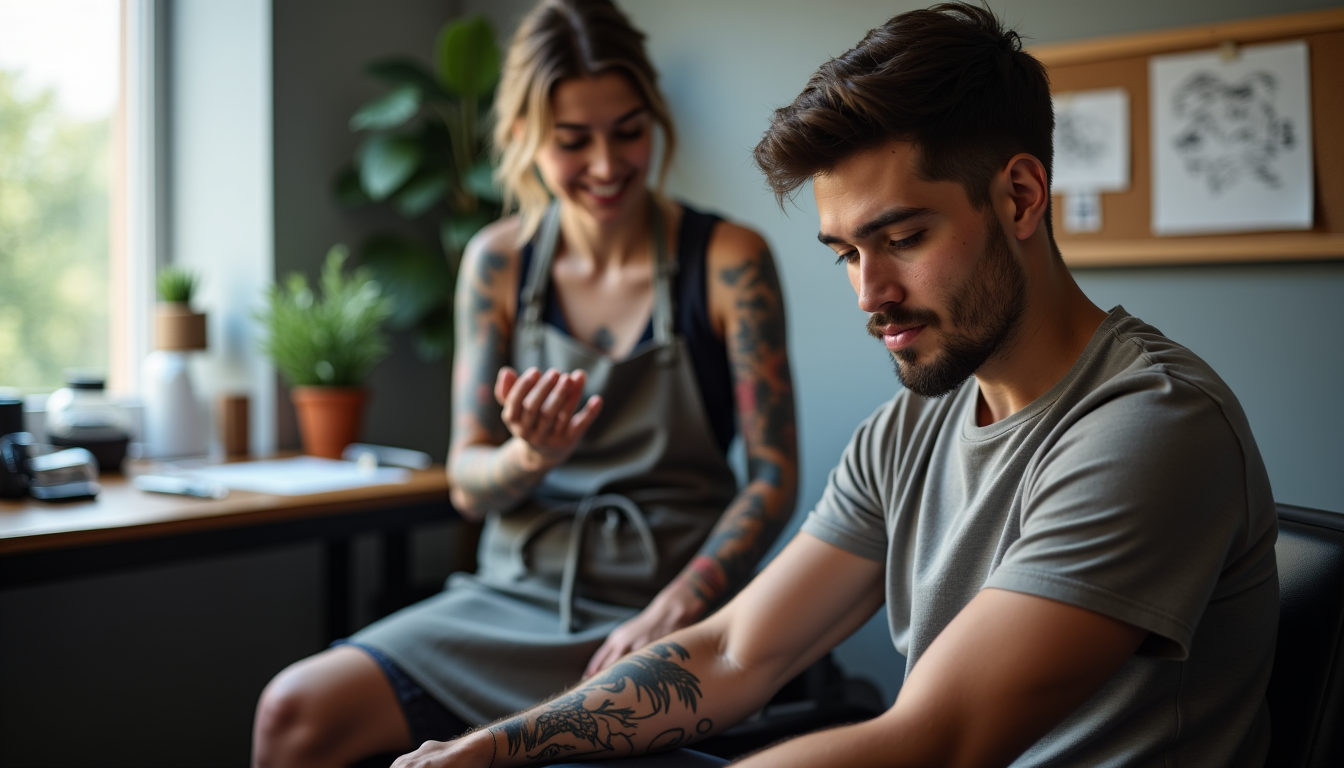 Illustration : discuter de l'emplacement avec votre tatoueur est une — trouver l'inspiration pour son premier tatouage sur mesure ?