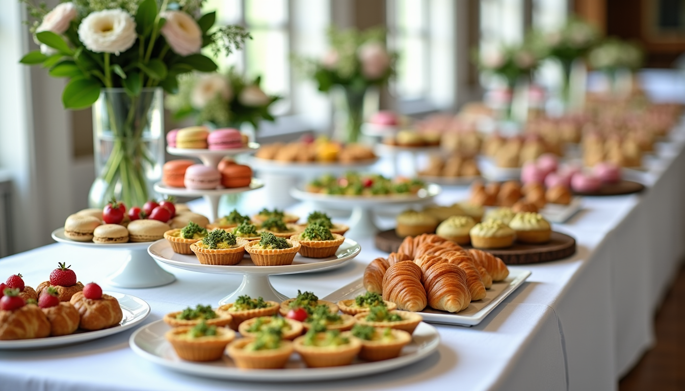 Illustration : tion du buffet témoigne d'un professionnalisme et d'une — choisir son traiteur brunch mariage : buffet sucré salé, service et 4 critères clés