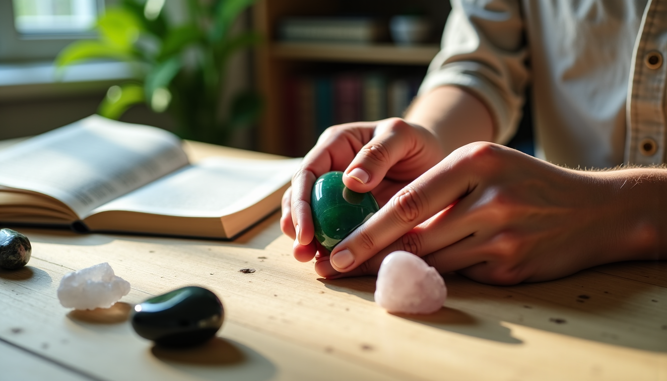 Illustration : en vous dotant d'une telle référence, vous transformez — utiliser les pierres de santé avec le guide de reference de france mineraux