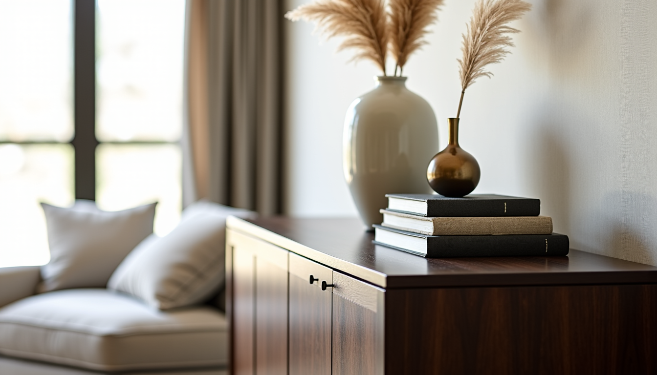Illustration : issent visuellement la pièce, reflètent la lumière, apportent — guide inspirant du buffet : comment sublimer l'ambiance de votre intérieur