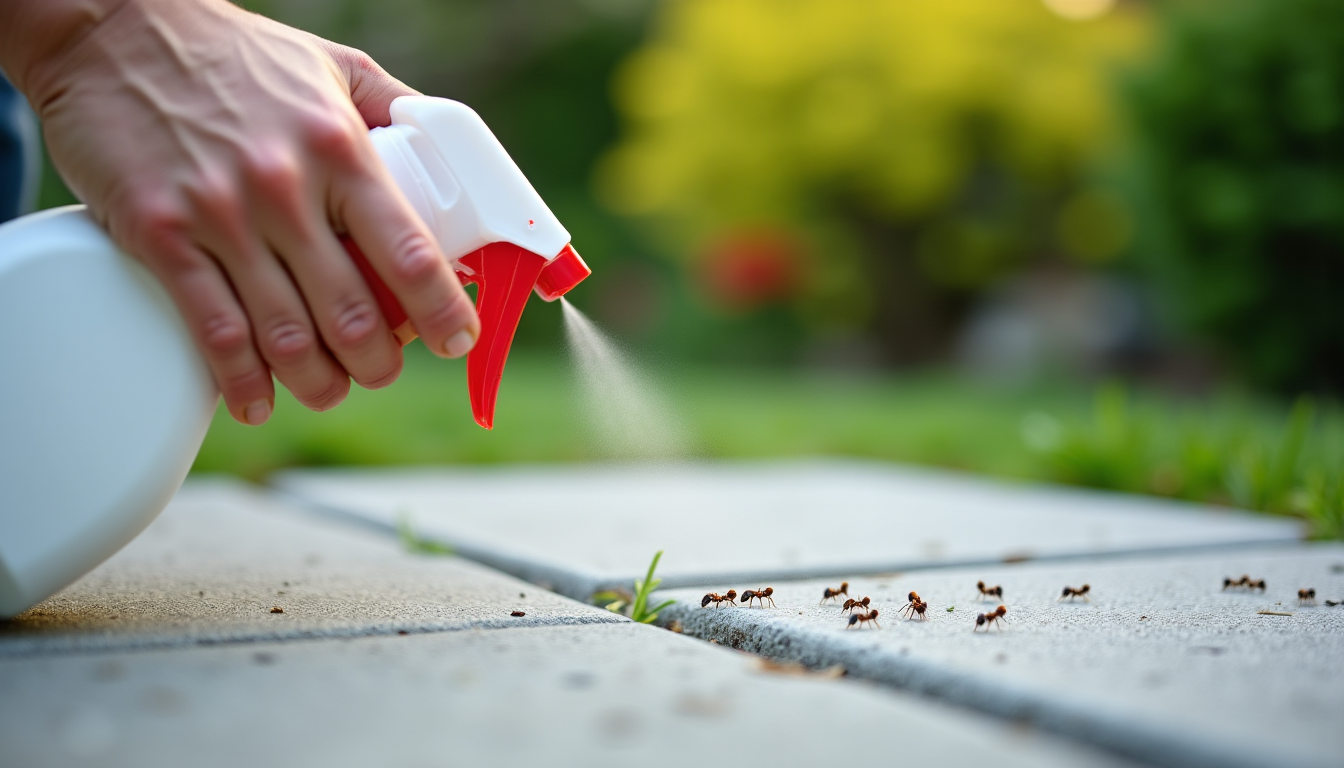Illustration : les insecticides de contact, sous forme de sprays — faut-il lutter contre les fourmis maçonnes ?