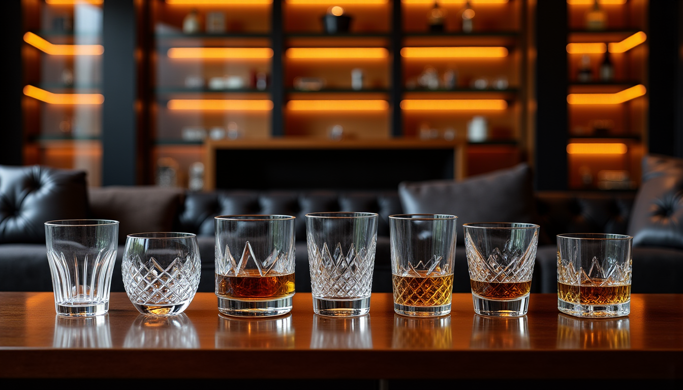 Illustration : le rangement est également crucial. rangez vos verres — verres à whisky, les modèles incontournables pour les collectionneurs
