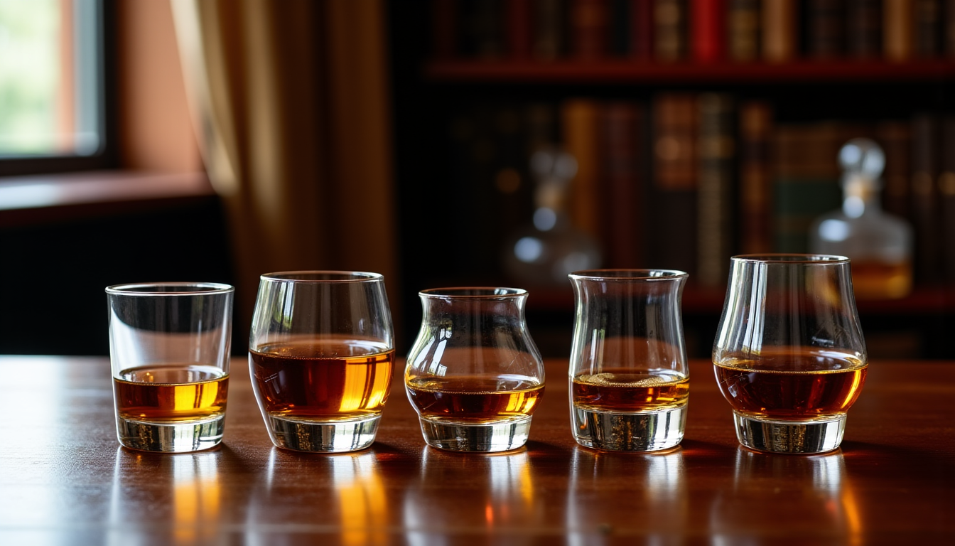 Illustration : r whisky et d'en explorer toutes les facettes — différents types de verre à whisky et leurs particularités ?