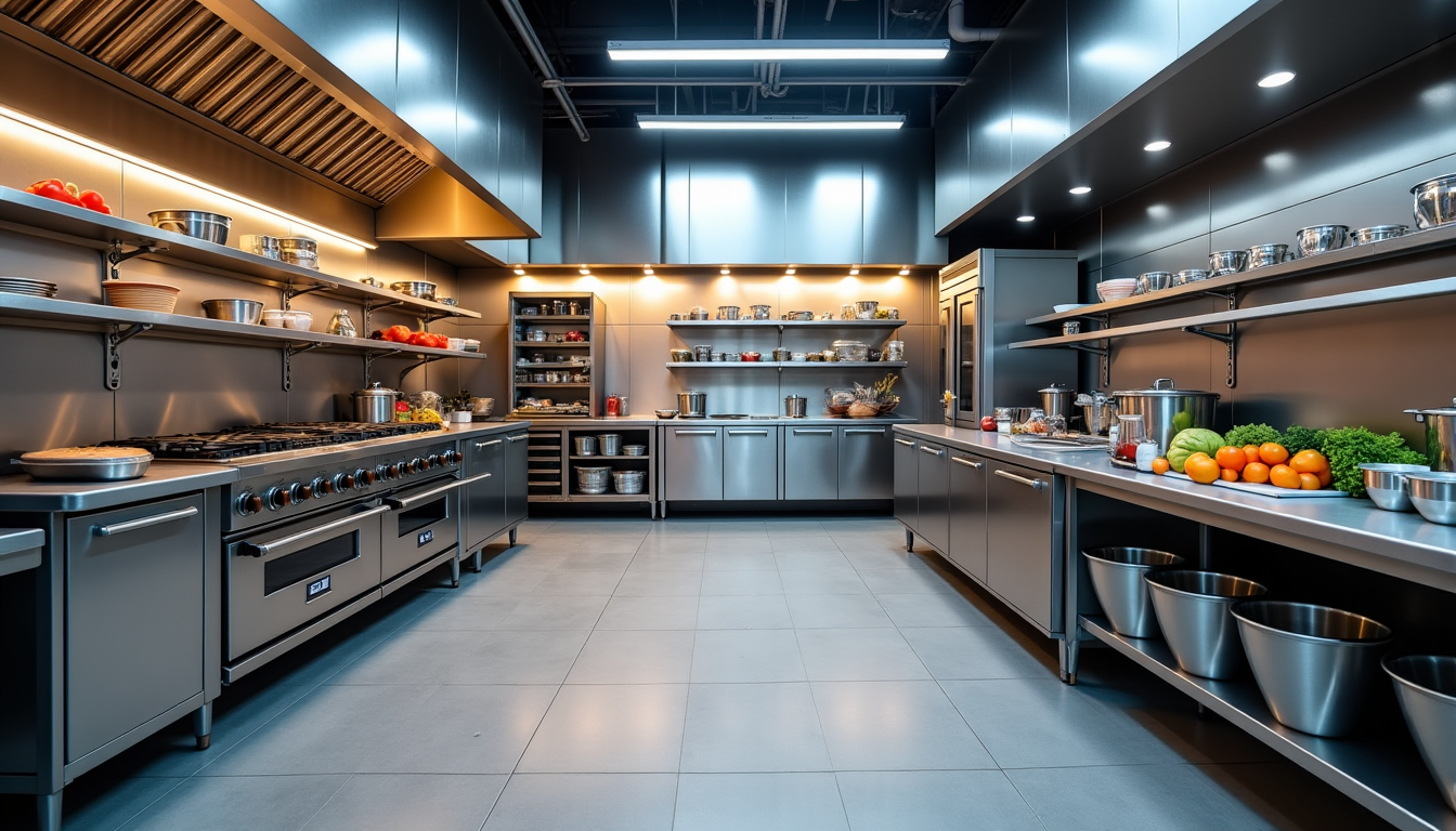 Illustration : l'aménagement de cette zone doit tenir compte du — équipements essentiels pour bien équiper une cuisine professionnelle de restaurant